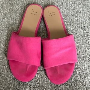 Hot Pink Slides Sandals